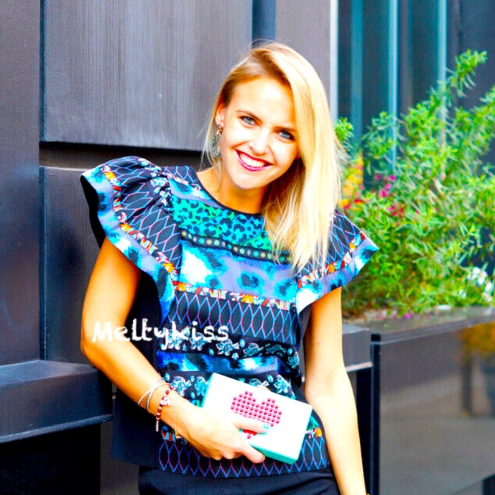 Kenzo H&M Collaborated Flutter Sleeve Blouse - image 2